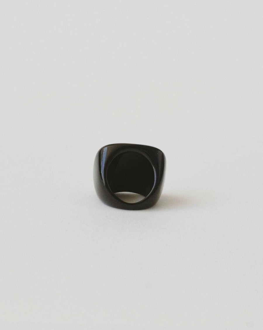 Geometric Noir | Ring | Black Color | Innovative Polymer