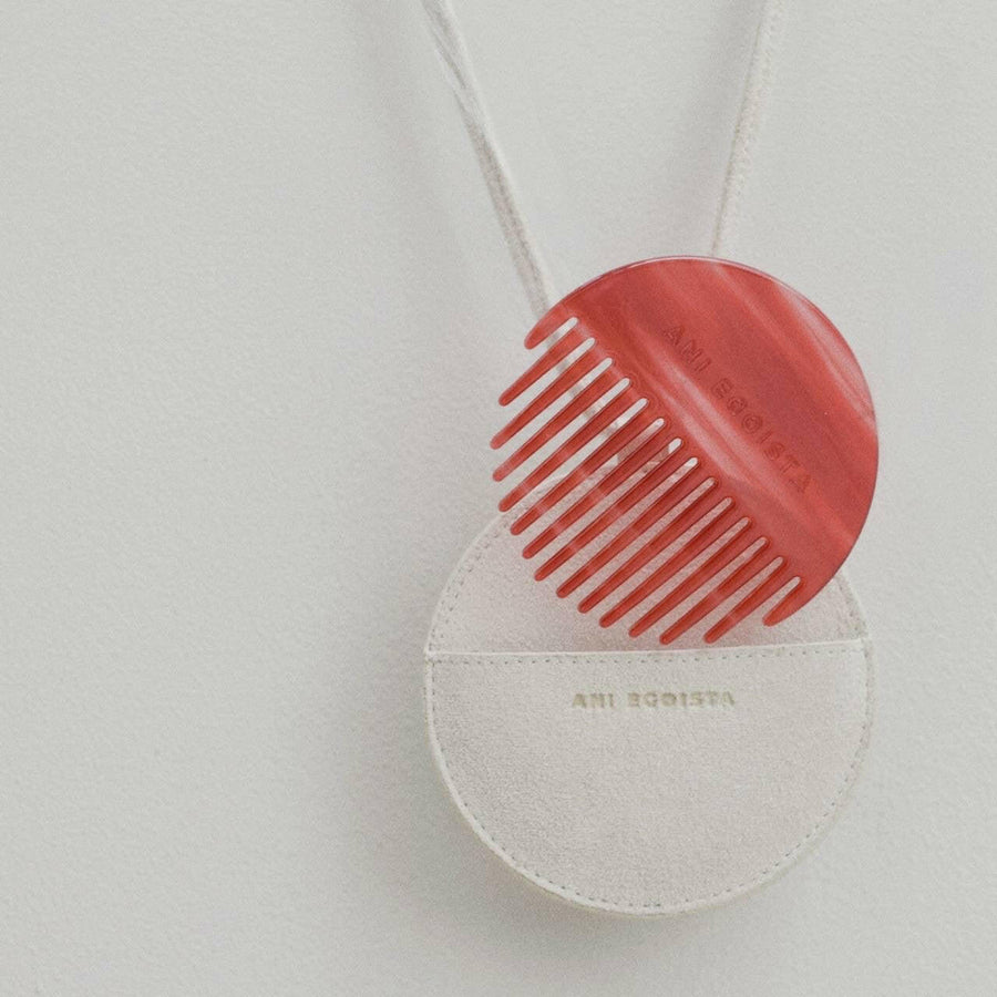 Mandala | Comb Necklace | Red Color | Innovative Polymer