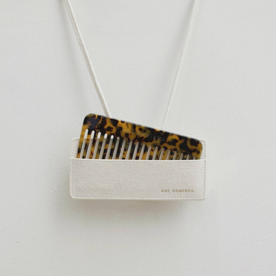 Rectangular Refined | Comb Pendant | Amber Color | Innovative Polymer
