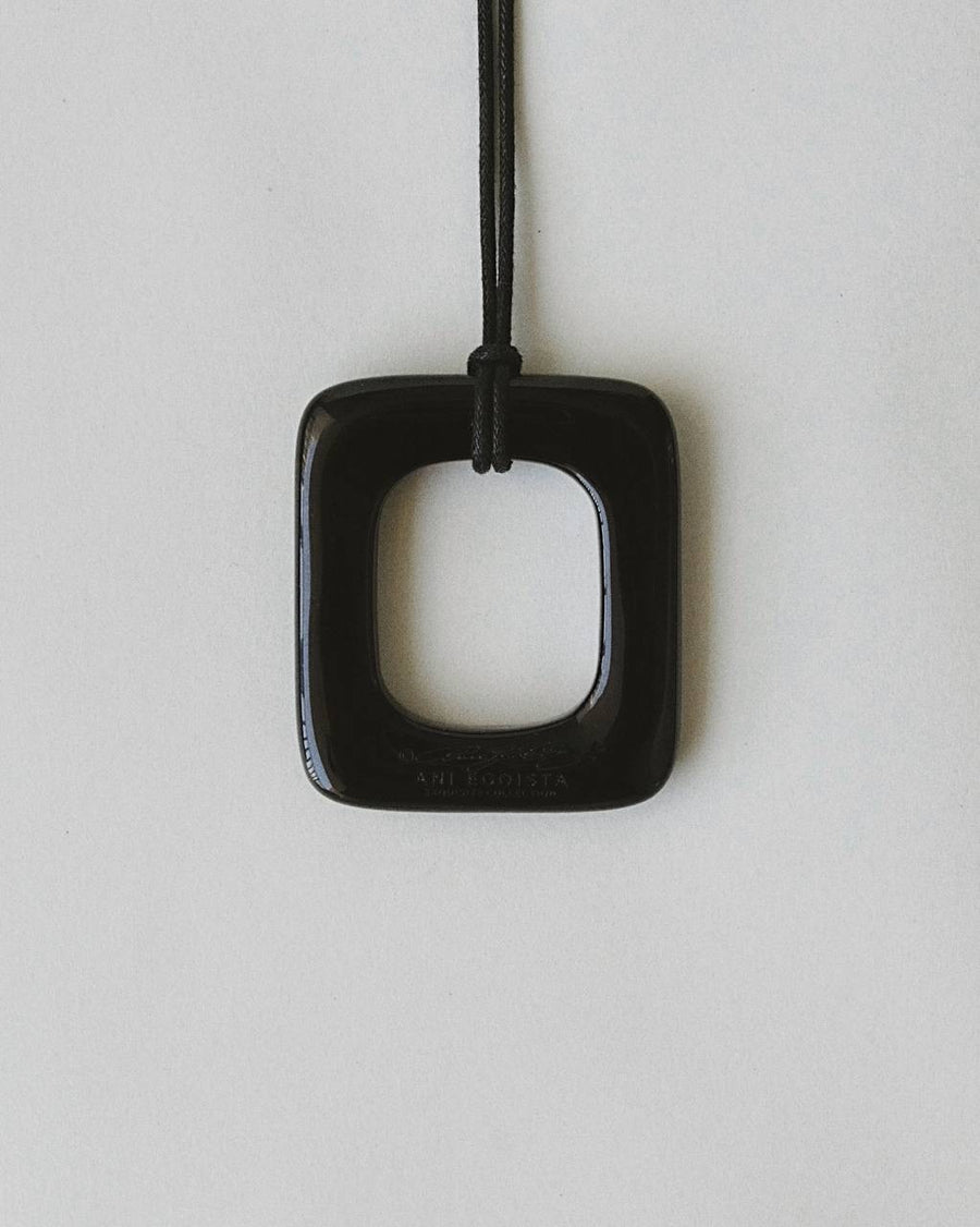 Framed Essence | Necklace | Black Color | Innovative Polymer